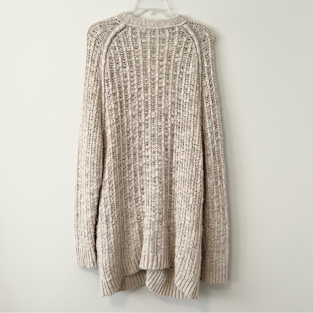 Anthropologie Cream Cable Knit Button-Front Cardigan - Picture 5 of 6